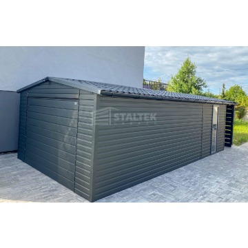 Garaż blaszany 4x6m - wiata 1m - brama - drzwi... - Garaże i wiaty - Cieszyn - zdjęcie 3