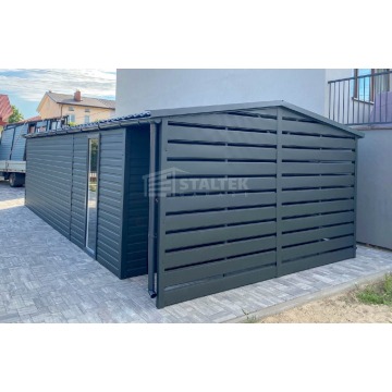 Garaż blaszany 4x6m - wiata 1m - brama - drzwi... - Garaże i wiaty - Cieszyn - zdjęcie 4