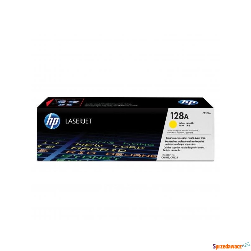 Oryginalny żółty toner HP 128A...