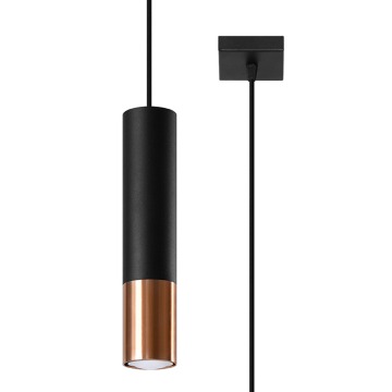 SELSEY Lampa wisząca Obett średnica 6 cm x1 czarna/miedź - Genesis