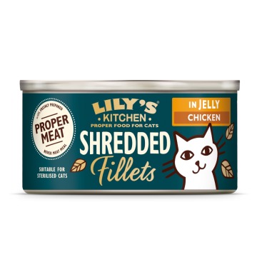 Lily's Kitchen Shredded Fillets dla kota, 24 x 70 g - Kurczak