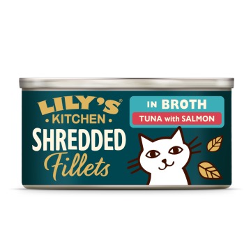 Lily's Kitchen Shredded Fillets dla kota, 24 x 70 g - Tuńczyk z łososiem