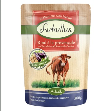 Megapakiet mieszany Lukullus Natural w saszetkach, 48 x 300 g - Pakiet „Wołowina po prowansalsku” (b