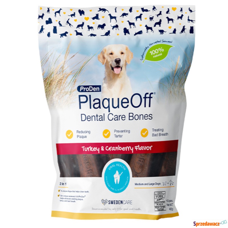 ProDen PlaqueOff Dental Care Bones - Indyk (482... - Przysmaki dla psów - Warszawa