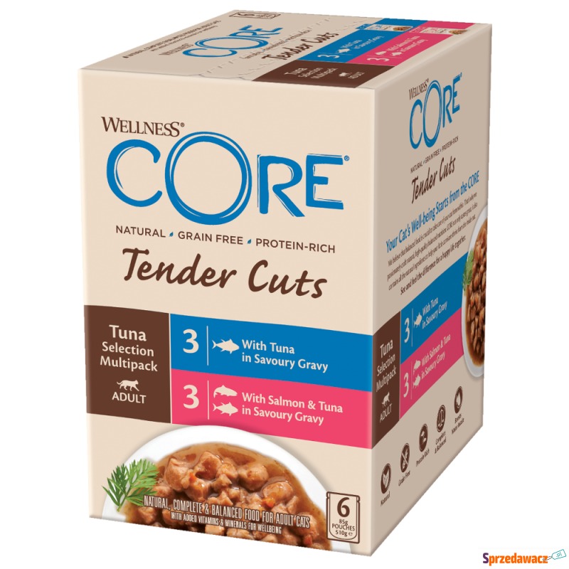 Wellness Core Tender Cuts, 6 x 85 g - Wybór z... - Karmy dla kotów - Gdynia