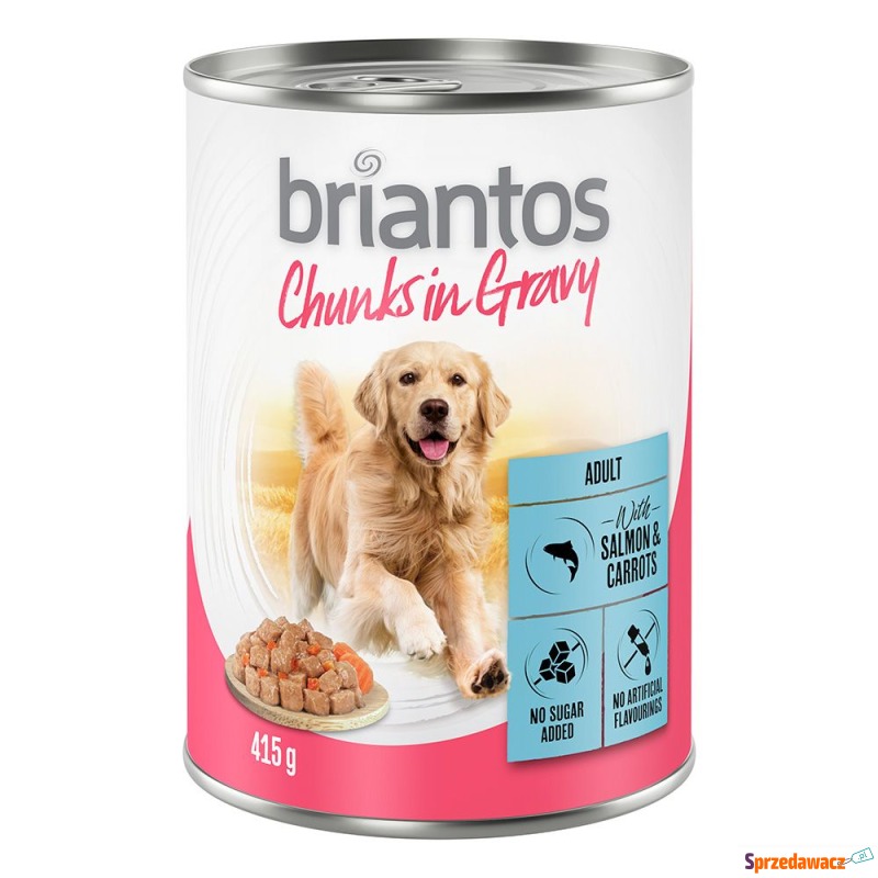 Briantos Chunks w sosie, 6 x 415 g - Łosoś i... - Karmy dla psów - Nowogard