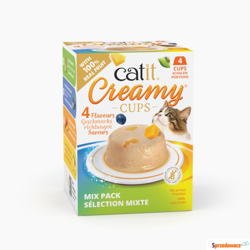 Catit Creamy Cups, 4 x 25 g - Pakiet mieszany... - Przysmaki dla kotów - Płock