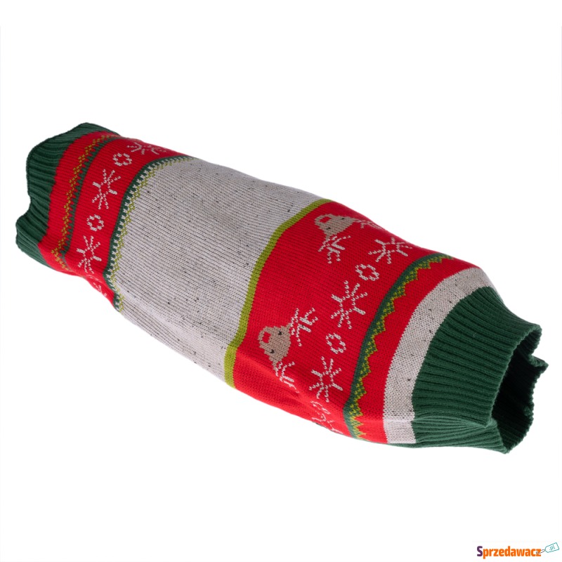 TIAKI trójkolorowy sweter w re...