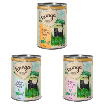 Korzystny pakiet Feringa Country Style Menu, 24 x 400 g - Pakiet mieszany II: kaczka, jagnięcina, cz