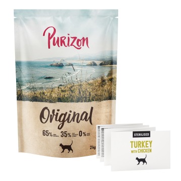 Purizon Sterilised Adult dla kota, indyk i kurczak – bez zbóż - NOWOŚĆ: 2 kg