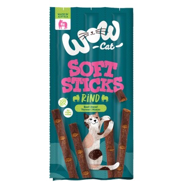 WOW Cat Soft Sticks, 6 x 5 g - Wołowina, 72 x 5 g