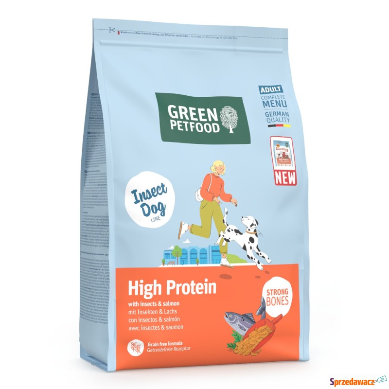 Green Petfood High Protein, z owadami i łososiem... - Karmy dla psów - Siedlce