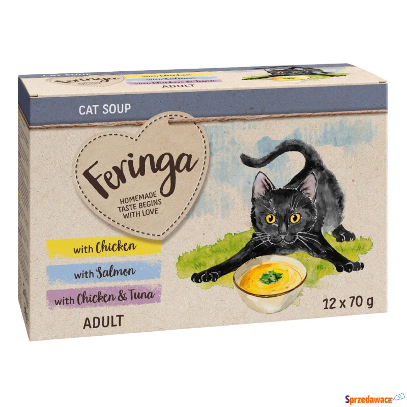 Feringa cat soup, zupa dla kota, 12 x 70 g -... - Karmy dla kotów - Głogów