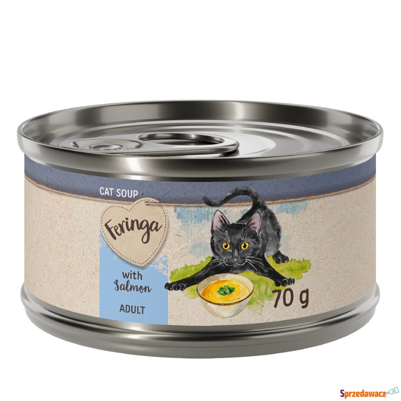 Feringa cat soup, zupa dla kota, 12 x 70 g - Łosoś - Karmy dla kotów - Bytom
