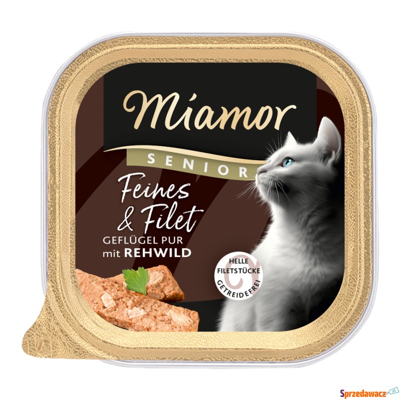 Miamor Feines & Filet Senior, 16 x 100 g - Drób... - Karmy dla kotów - Kalisz