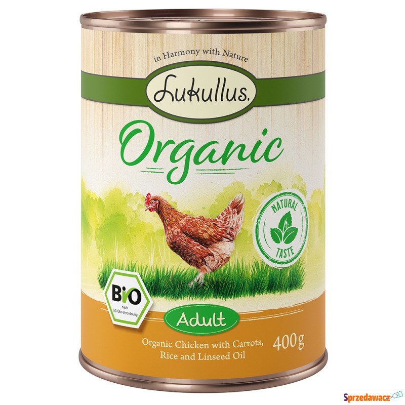 Lukullus Organic Adult, kurczak...