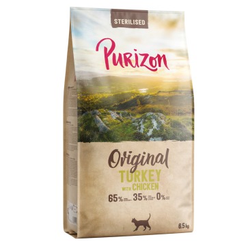 Purizon Sterilised Adult dla kota, indyk i kurczak – bez zbóż - NOWOŚĆ: 6,5 kg