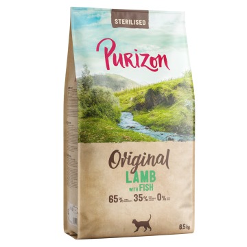 Purizon Cat Adult Sterilized, jagnięcina z rybą - Original Daily 65% - 2 x 6,5 kg
