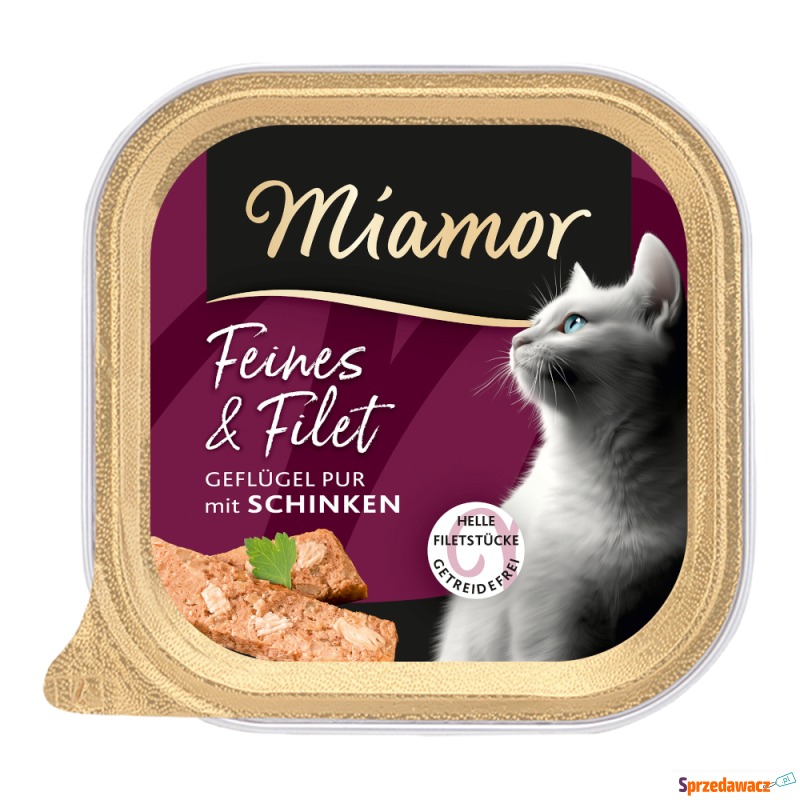 Miamor Feines & Filet, 16 x 100 g - Drób i szynka - Karmy dla kotów - Nowogard