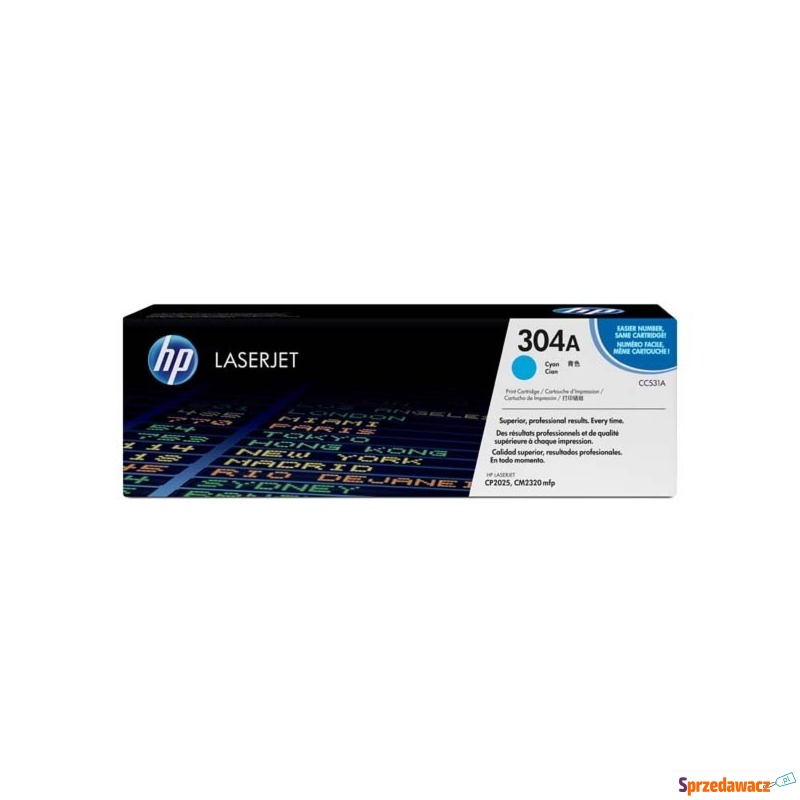 HP oryginalny toner CC531A, cyan, 2800s, 304A,... - Tusze, tonery - Płock