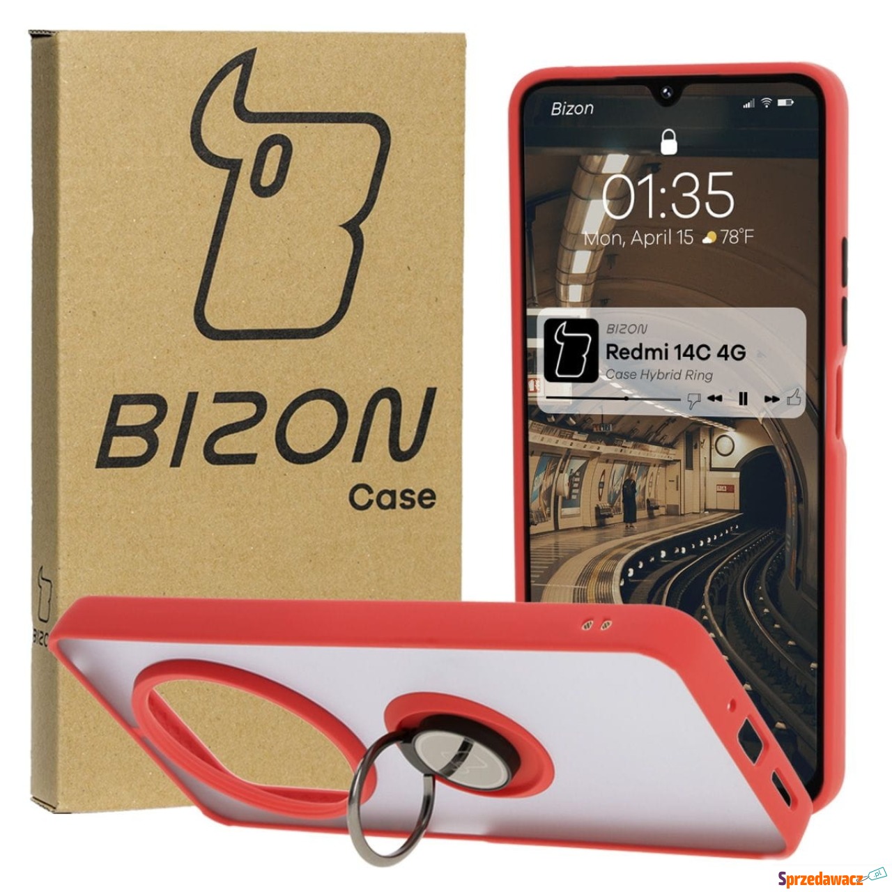 Etui z uchwytem na palec Bizon...