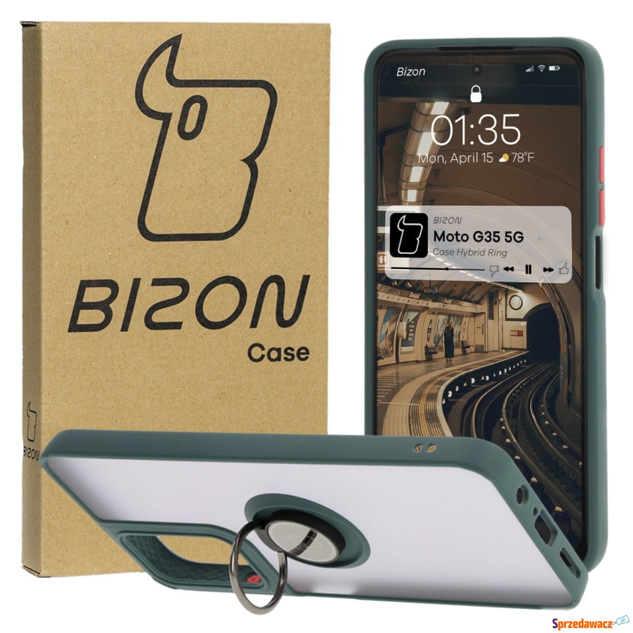 Etui z uchwytem na palec Bizon...