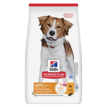 Hill's Science Plan Adult 1–6 Light Medium, z kurczakiem - 14 kg