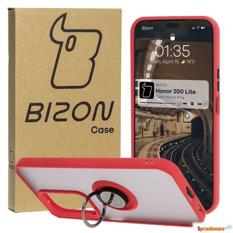 Etui z uchwytem na palec Bizon Case Hybrid Ring... - Etui na smartfony - Sopot