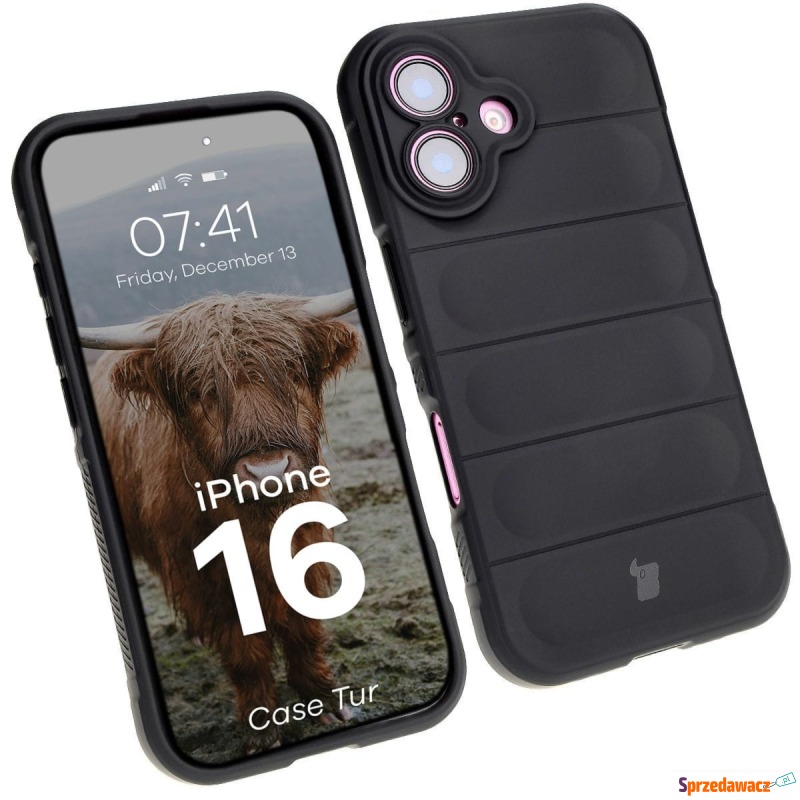 Pancerne etui Bizon Case Tur do iPhone 16, czarne - Etui na smartfony - Słupsk