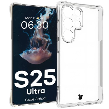 Elastyczne etui Bizon Case Salpa do Galaxy S25 Ultra, przezroczyste