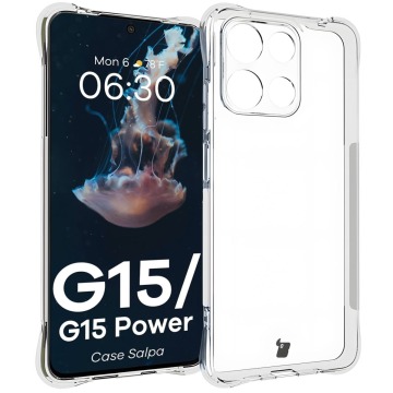 Elastyczne etui Bizon Case Salpa do Motorola Moto G17 / G17 Power / G15 / G15 Power, przezroczyste