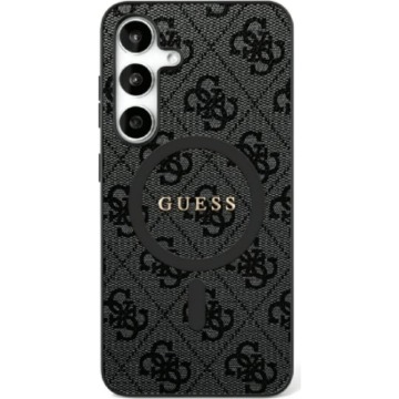 Etui Guess Hardcase 4G Ring Classic Logo MagSafe do Galaxy S25, czarne