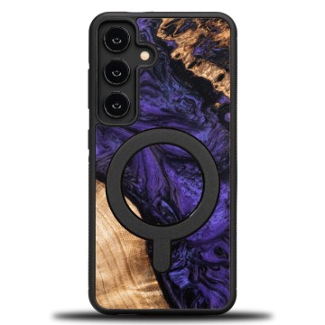 Drewniane etui do Galaxy S25, Bewood Unique Violet do MagSafe
