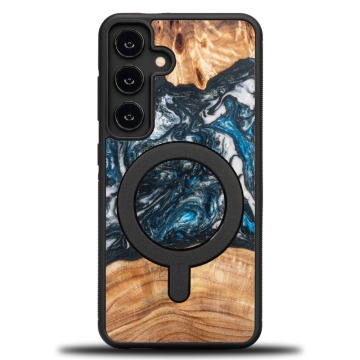 Drewniane etui do Galaxy S25, Bewood Unique Planets Ziemia do MagSafe