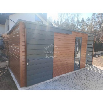 Schowek - domek ogrodowy 4,4x2,5m + wiata 1,1x2,5m... - Altany, domki, namioty - Tarnów - zdjęcie 3