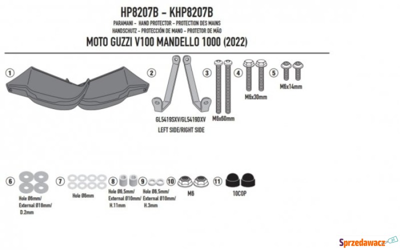 GIVI DODATKOWE HANDBARY MOTO GUZZI...