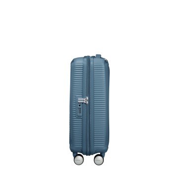 Walizka kabinowa American tourister Soundbox 55cm powiększana Stone Blue