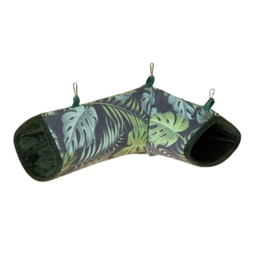 TIAKI Jungle Collection, tunel dla małych zwierząt - Dł. x szer. x wys.: 36 x 25 x 13 cm, zielony