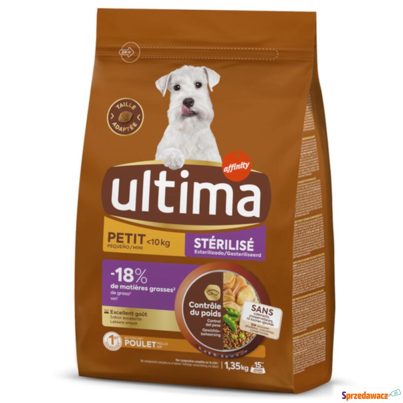 Ultima Mini Sterilized, kurczak - 1,35 kg - Karmy dla psów - Brzeg