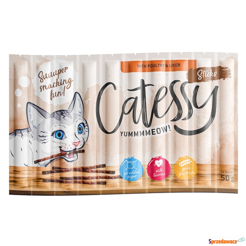 Pakiet Catessy Sticks, 50 x 5 g - Z drobiem i... - Przysmaki dla kotów - Kielce