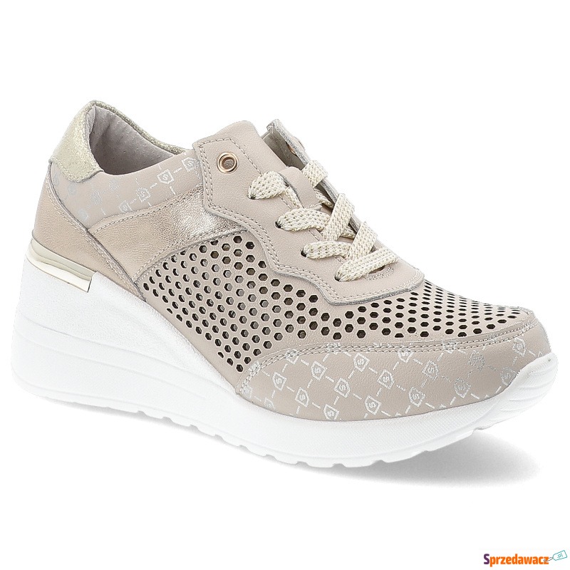 Beżowe Sneakersy S.Barski Stylowe...