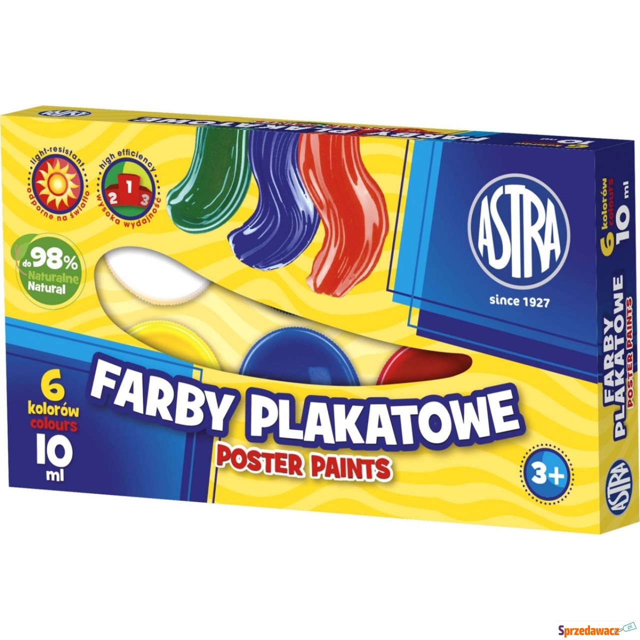 Farby plakatowe 6 kol 10ml Astra
