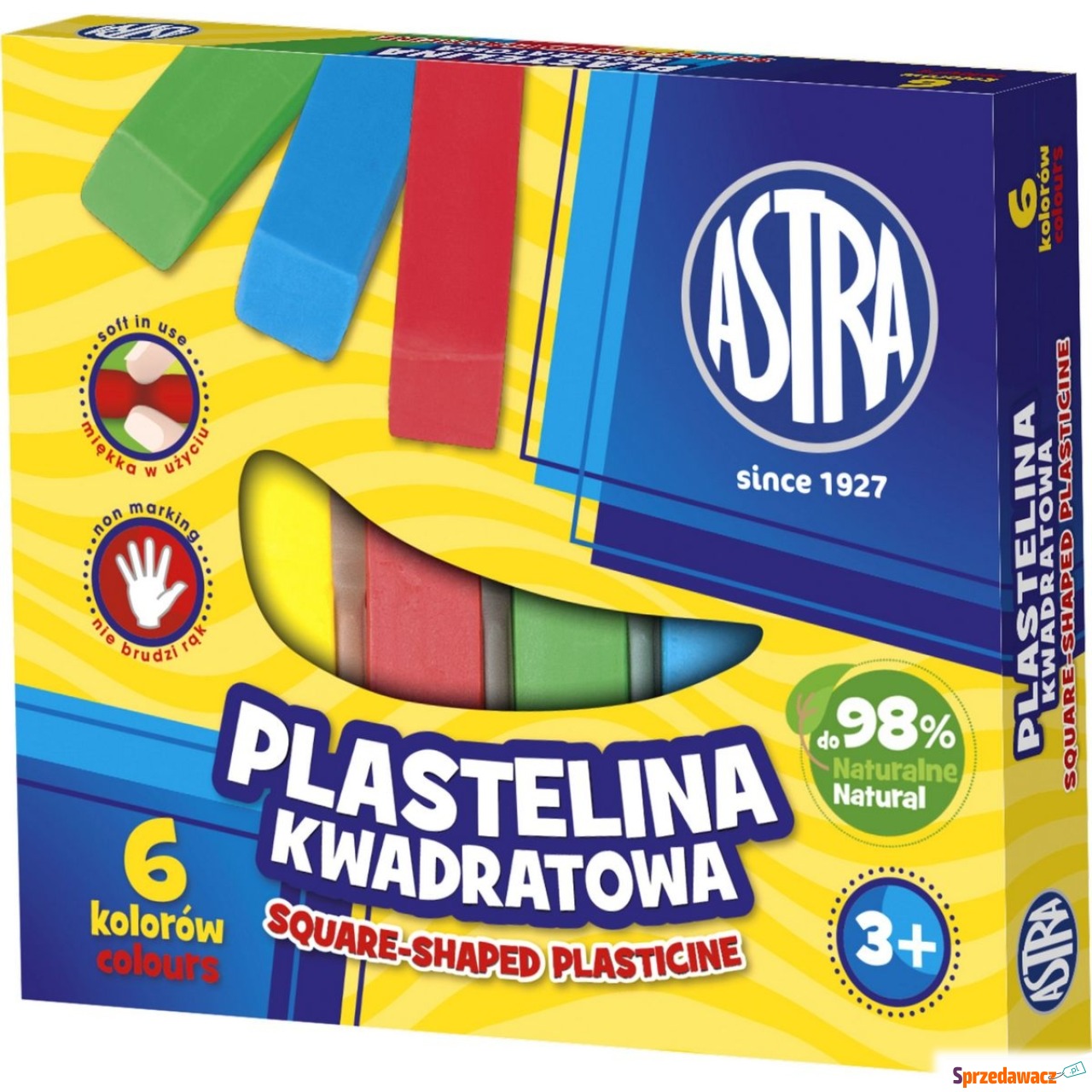 Plastelina 6 kolorów kwadratowa...