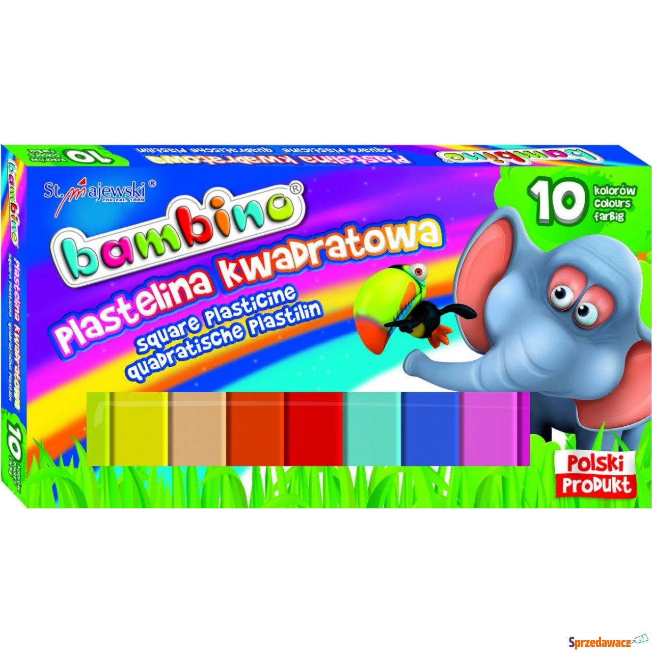 Plastelina 10 kolorów kwadratowa...