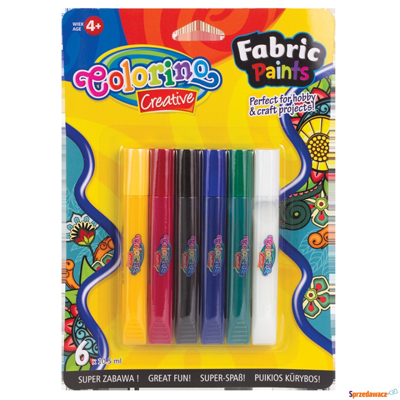 Farba do tkanin 10,5ml 6 kolorów...