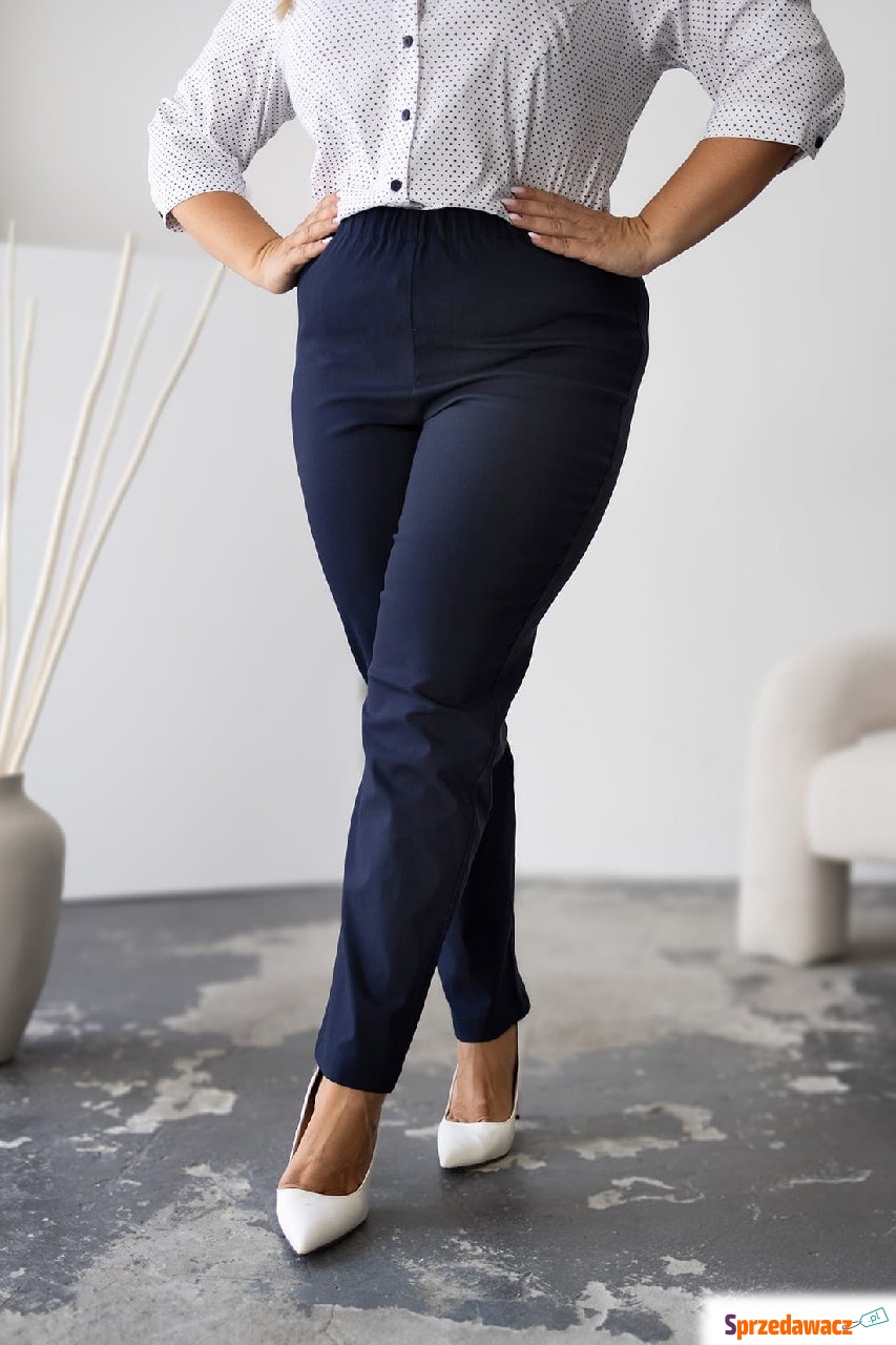 Granatowe spodnie Alex PLUS SIZE...