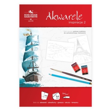 KIN BLOK INSPIRACJE2 - AKWARELE A4, 20 ARK. 320 G.