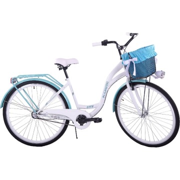 Kozbike K21 Rower miejski damski 28 biało-morski 3 biegi