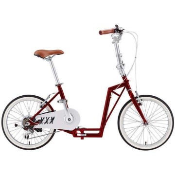 The-sliders Składany rower, hulajnoga 2w1 Lite gustowny i komfortowy, składany Burgundy Red