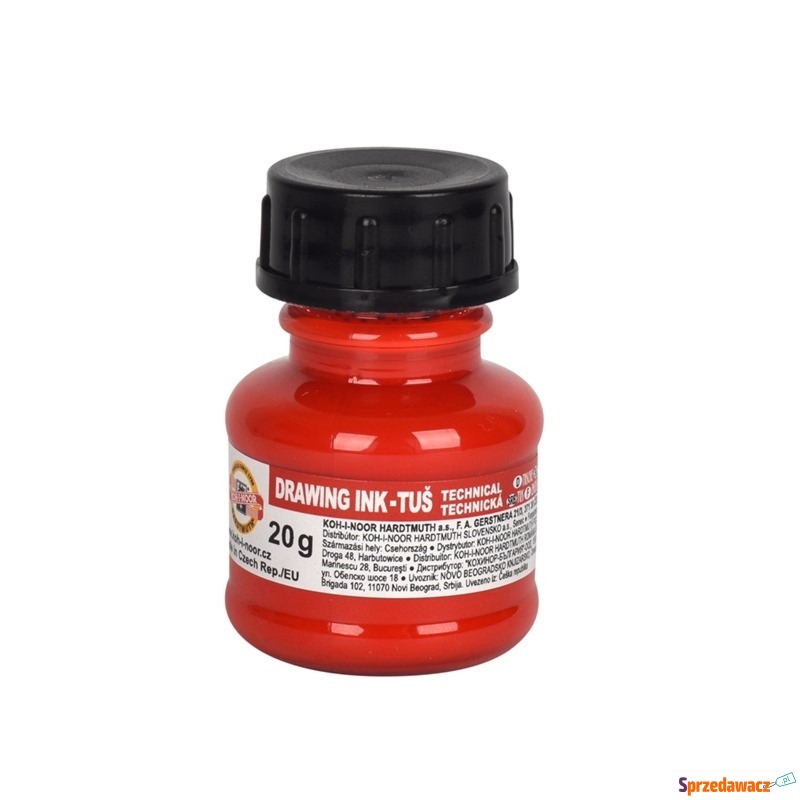KIN TUSZ KREŚLARSKI 1417004 CZERWONY 20 G. - Rapidografy, stalówki,... - Leszno